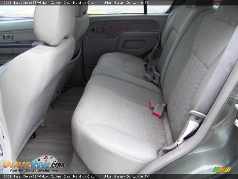2003 Nissan Xterra SE V6 4x4 Canteen Green Metallic / Gray Photo #8