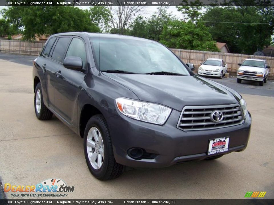 2008 Toyota Highlander 4WD Magnetic Gray Metallic / Ash Gray Photo #3