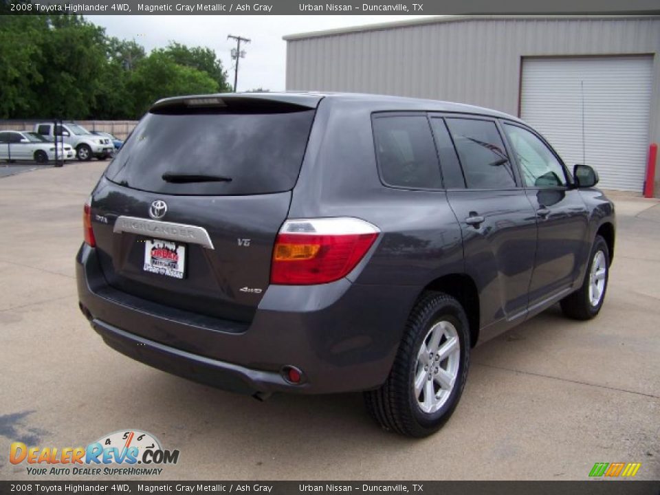 2008 Toyota Highlander 4WD Magnetic Gray Metallic / Ash Gray Photo #4