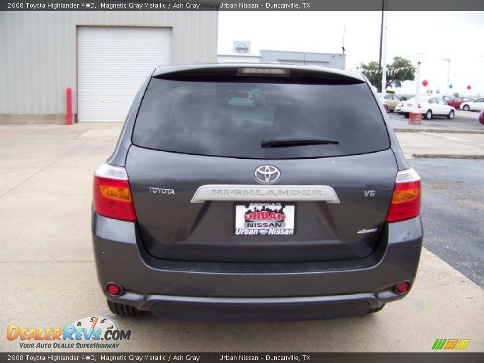 2008 Toyota Highlander 4WD Magnetic Gray Metallic / Ash Gray Photo #5
