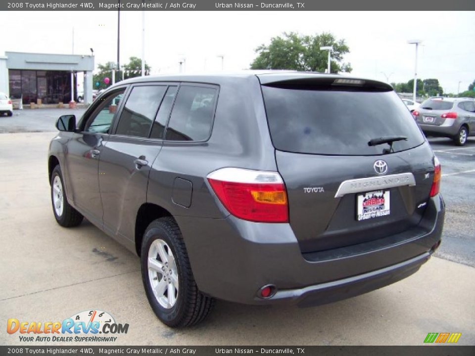2008 Toyota Highlander 4WD Magnetic Gray Metallic / Ash Gray Photo #6