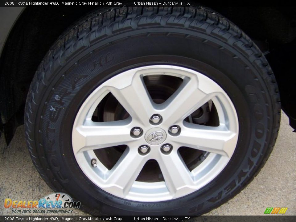 2008 Toyota Highlander 4WD Magnetic Gray Metallic / Ash Gray Photo #7