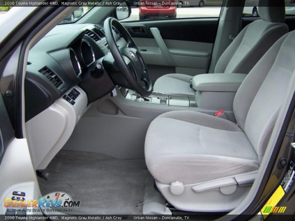 2008 Toyota Highlander 4WD Magnetic Gray Metallic / Ash Gray Photo #9
