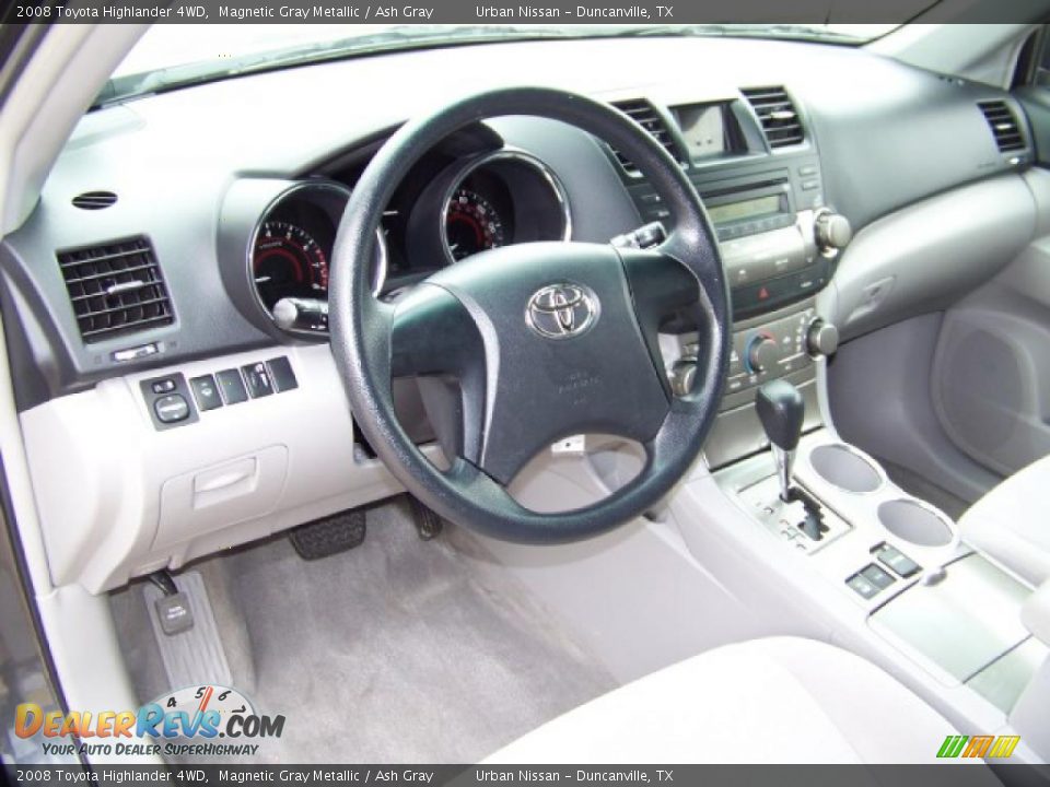 2008 Toyota Highlander 4WD Magnetic Gray Metallic / Ash Gray Photo #10