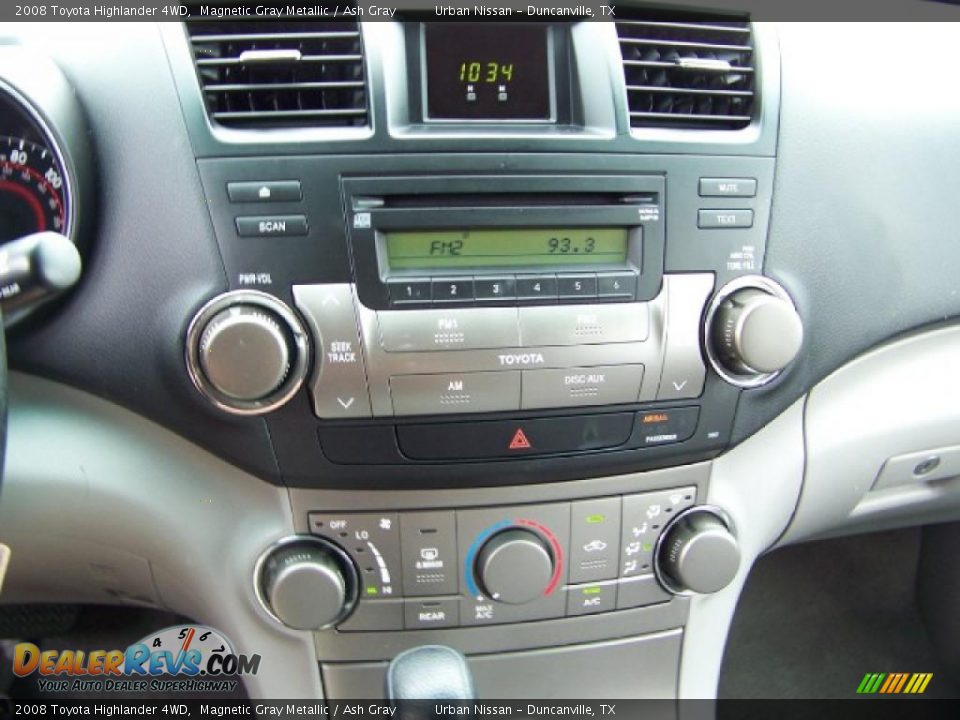 2008 Toyota Highlander 4WD Magnetic Gray Metallic / Ash Gray Photo #11