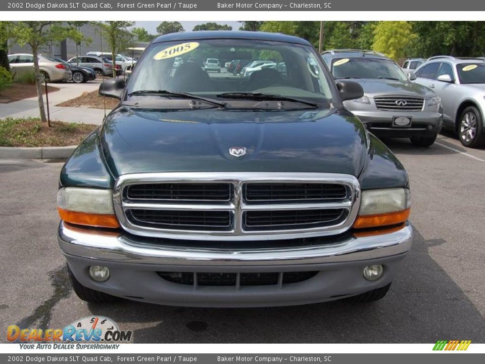 2002 Dodge Dakota SLT Quad Cab Forest Green Pearl / Taupe Photo #13