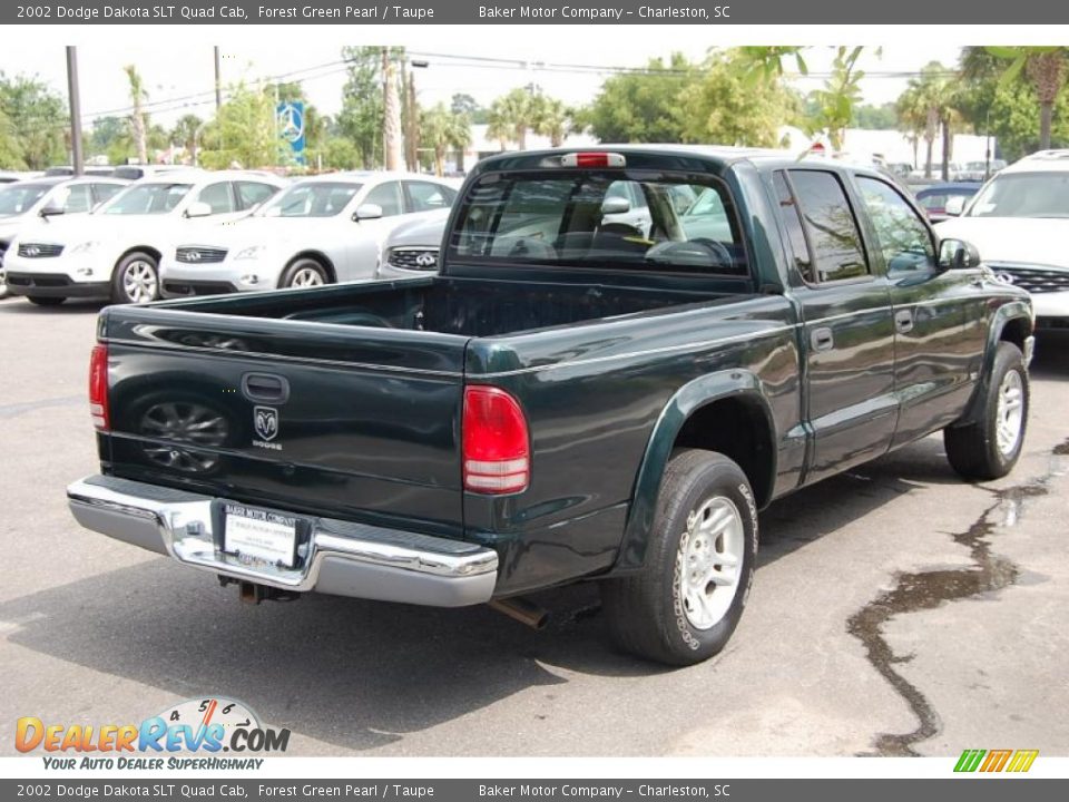 2002 Dodge Dakota SLT Quad Cab Forest Green Pearl / Taupe Photo #15