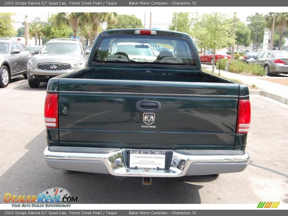 2002 Dodge Dakota SLT Quad Cab Forest Green Pearl / Taupe Photo #16