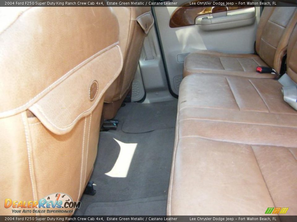 2004 Ford F250 Super Duty King Ranch Crew Cab 4x4 Estate Green Metallic / Castano Leather Photo #23