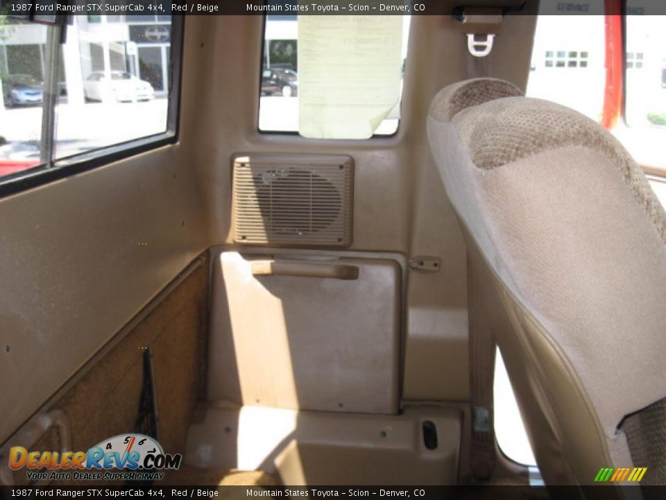 1987 Ford Ranger STX SuperCab 4x4 Red / Beige Photo #11