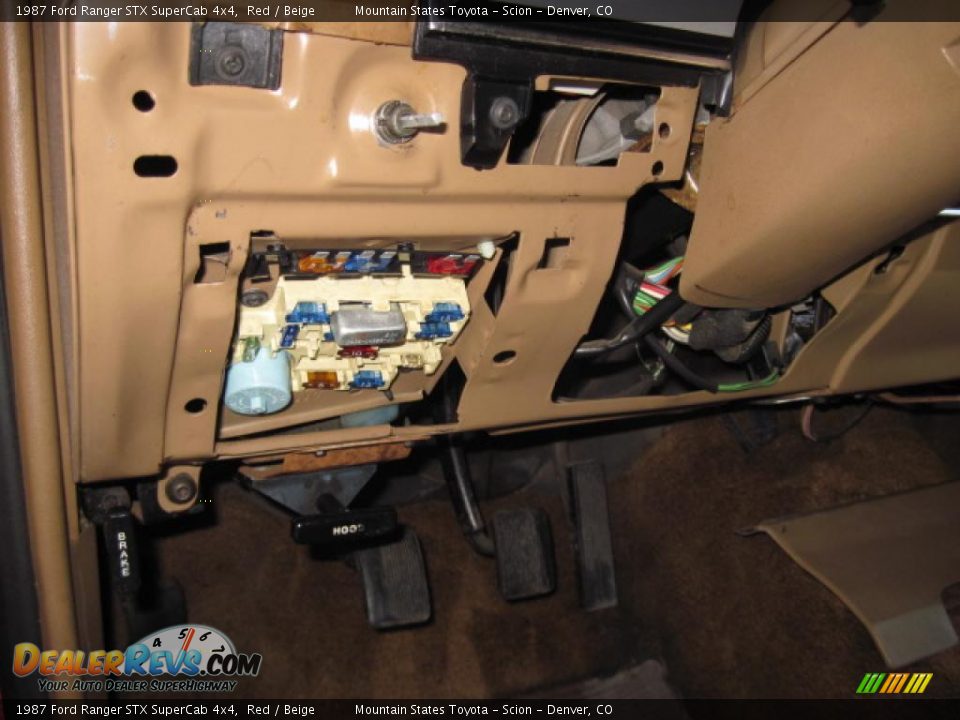1987 Ford Ranger STX SuperCab 4x4 Red / Beige Photo #26