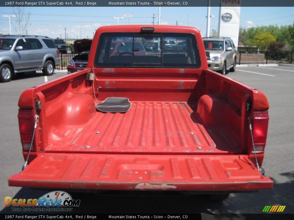 1987 Ford Ranger STX SuperCab 4x4 Red / Beige Photo #30