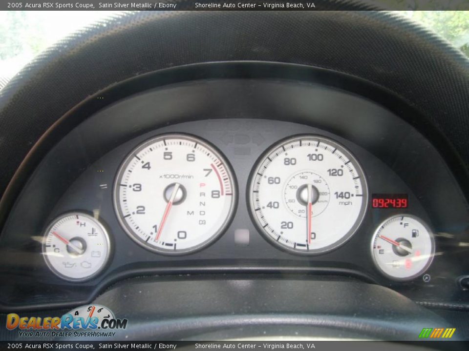 2005 Acura RSX Sports Coupe Satin Silver Metallic / Ebony Photo #19