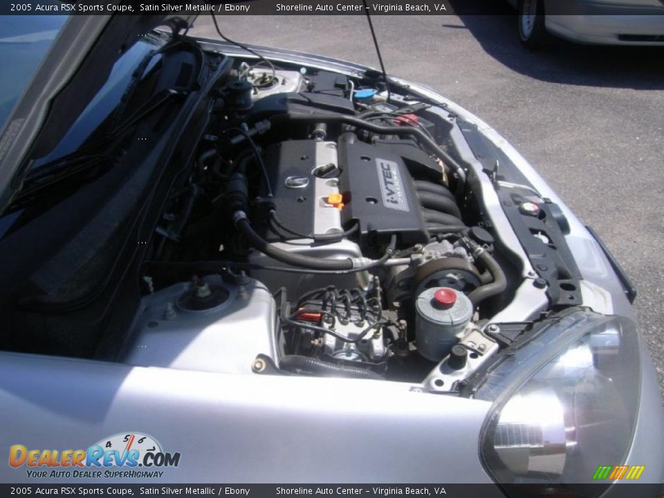 2005 Acura RSX Sports Coupe Satin Silver Metallic / Ebony Photo #20