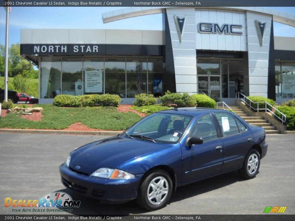 2001 Chevrolet Cavalier LS Sedan Indigo Blue Metallic / Graphite Photo #1