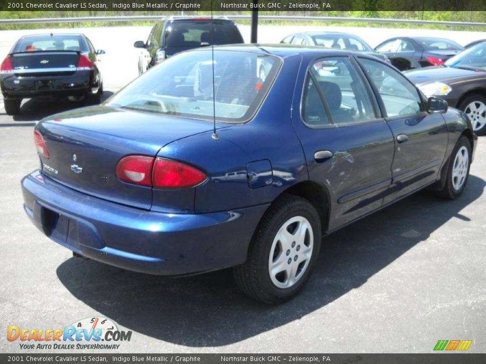2001 Chevrolet Cavalier LS Sedan Indigo Blue Metallic / Graphite Photo #5