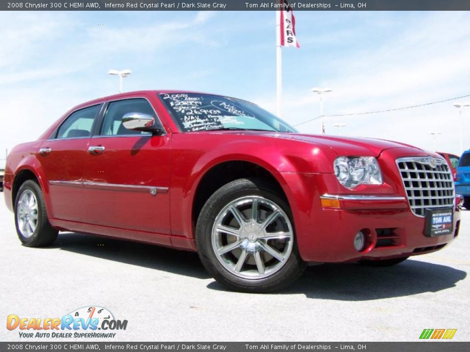 2008 Chrysler 300 C HEMI AWD Inferno Red Crystal Pearl / Dark Slate Gray Photo #1