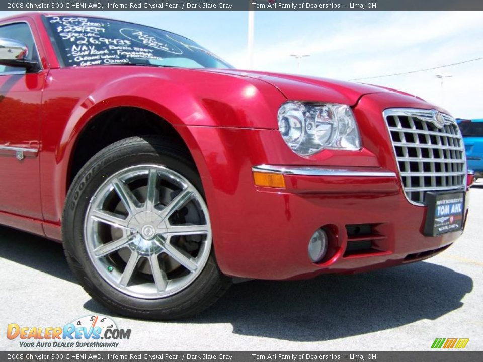 2008 Chrysler 300 C HEMI AWD Inferno Red Crystal Pearl / Dark Slate Gray Photo #2
