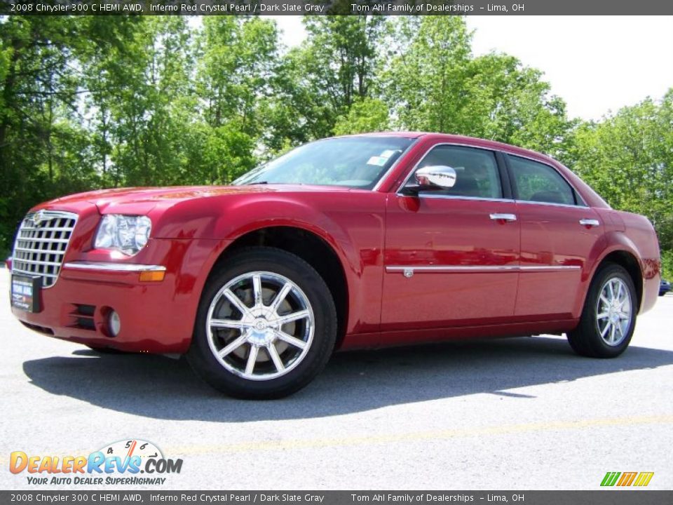 2008 Chrysler 300 C HEMI AWD Inferno Red Crystal Pearl / Dark Slate Gray Photo #5