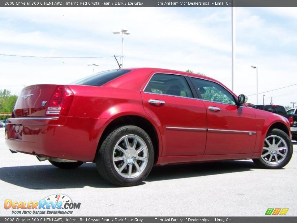 2008 Chrysler 300 C HEMI AWD Inferno Red Crystal Pearl / Dark Slate Gray Photo #7