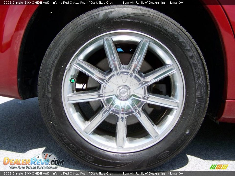 2008 Chrysler 300 C HEMI AWD Inferno Red Crystal Pearl / Dark Slate Gray Photo #8