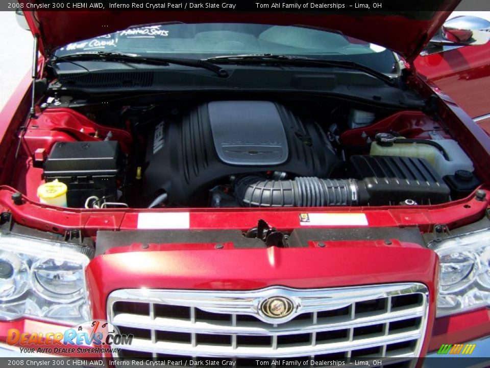 2008 Chrysler 300 C HEMI AWD Inferno Red Crystal Pearl / Dark Slate Gray Photo #20
