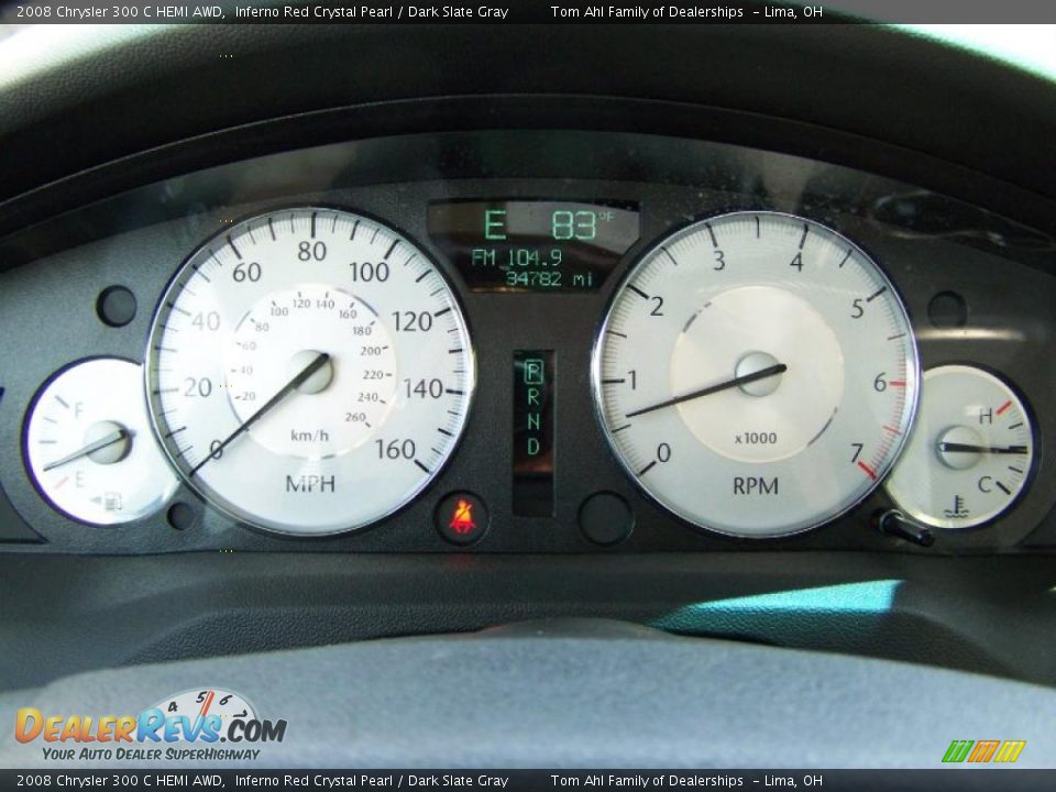 2008 Chrysler 300 C HEMI AWD Inferno Red Crystal Pearl / Dark Slate Gray Photo #21