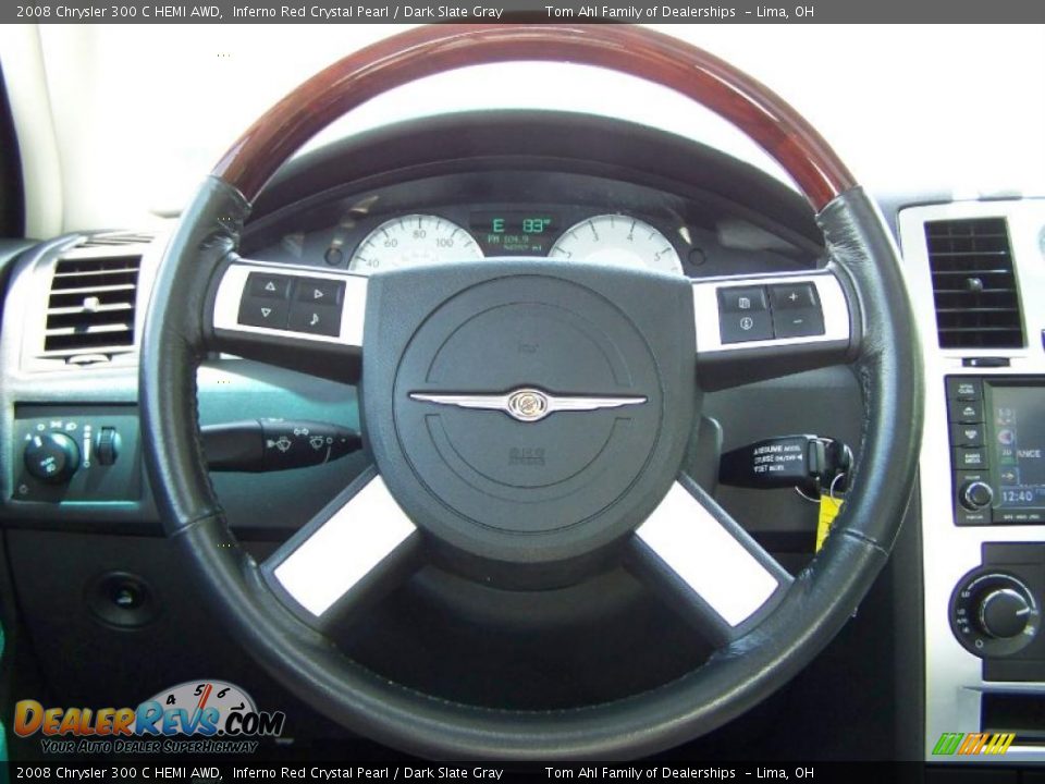 2008 Chrysler 300 C HEMI AWD Inferno Red Crystal Pearl / Dark Slate Gray Photo #22