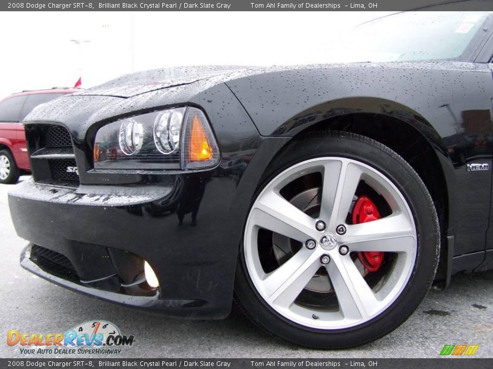 2008 Dodge Charger SRT-8 Brilliant Black Crystal Pearl / Dark Slate Gray Photo #2
