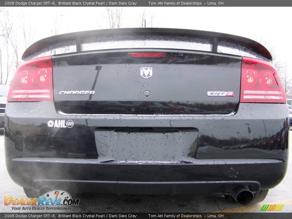 2008 Dodge Charger SRT-8 Brilliant Black Crystal Pearl / Dark Slate Gray Photo #6