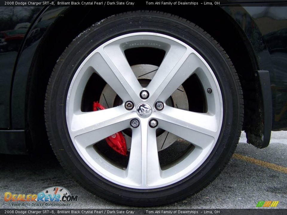 2008 Dodge Charger SRT-8 Brilliant Black Crystal Pearl / Dark Slate Gray Photo #8