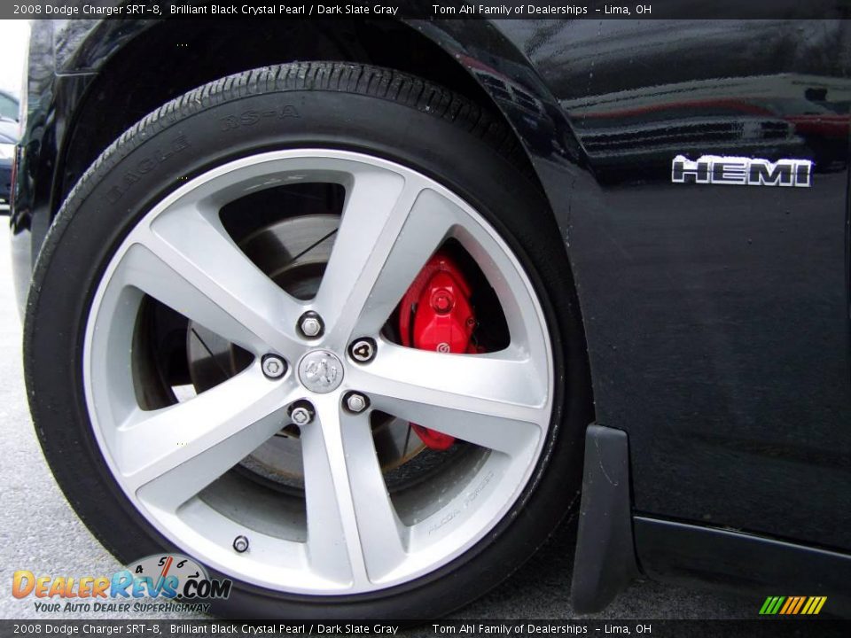 2008 Dodge Charger SRT-8 Brilliant Black Crystal Pearl / Dark Slate Gray Photo #9