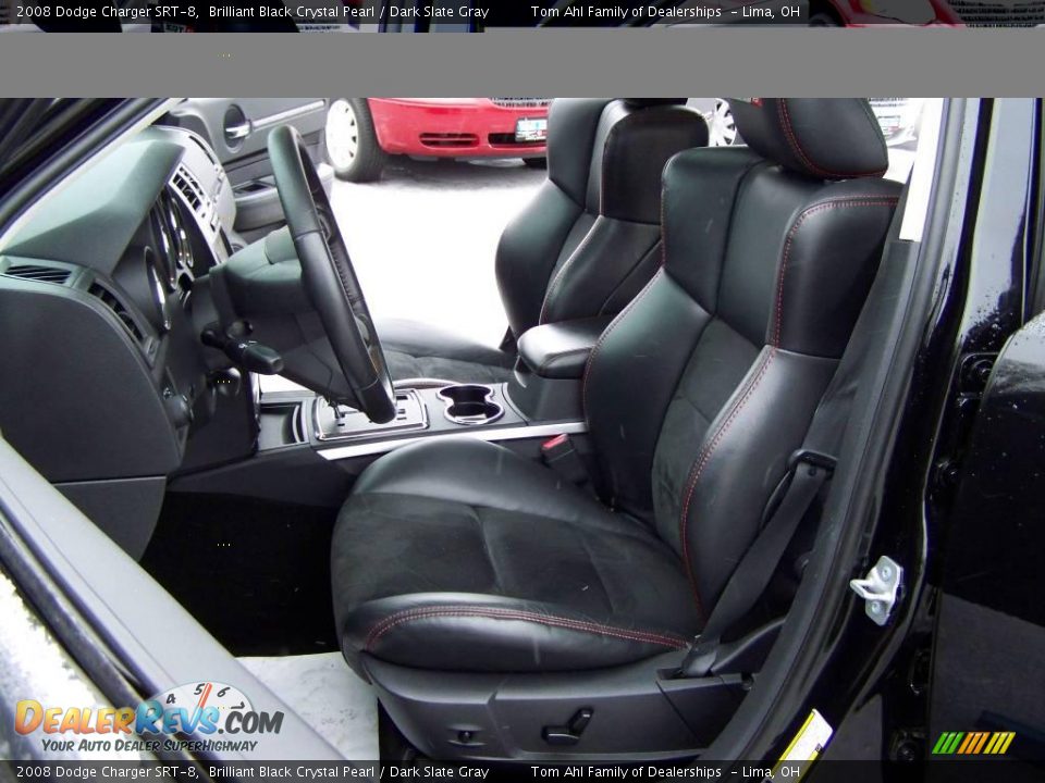 2008 Dodge Charger SRT-8 Brilliant Black Crystal Pearl / Dark Slate Gray Photo #11