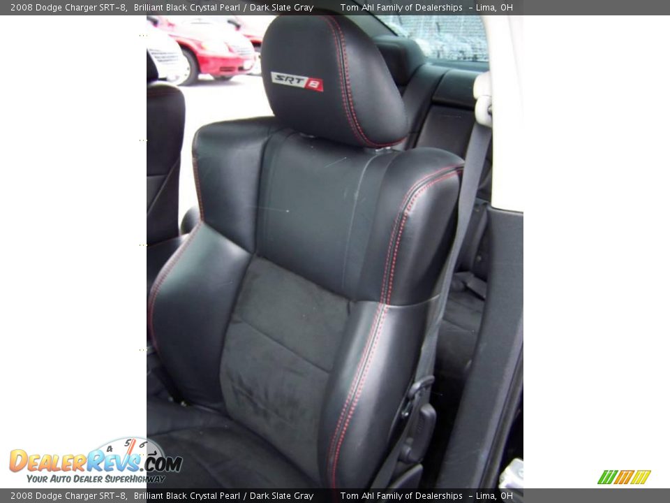 2008 Dodge Charger SRT-8 Brilliant Black Crystal Pearl / Dark Slate Gray Photo #12