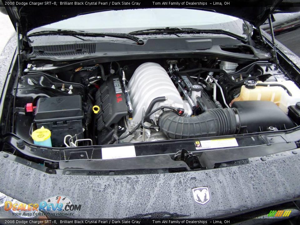 2008 Dodge Charger SRT-8 Brilliant Black Crystal Pearl / Dark Slate Gray Photo #18