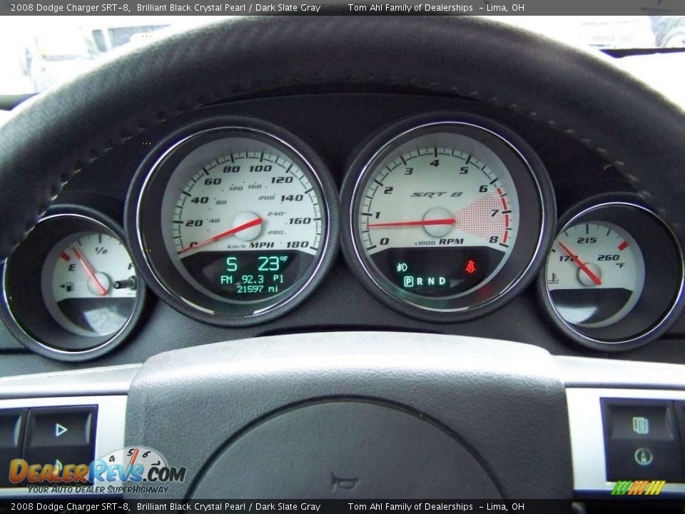 2008 Dodge Charger SRT-8 Brilliant Black Crystal Pearl / Dark Slate Gray Photo #19