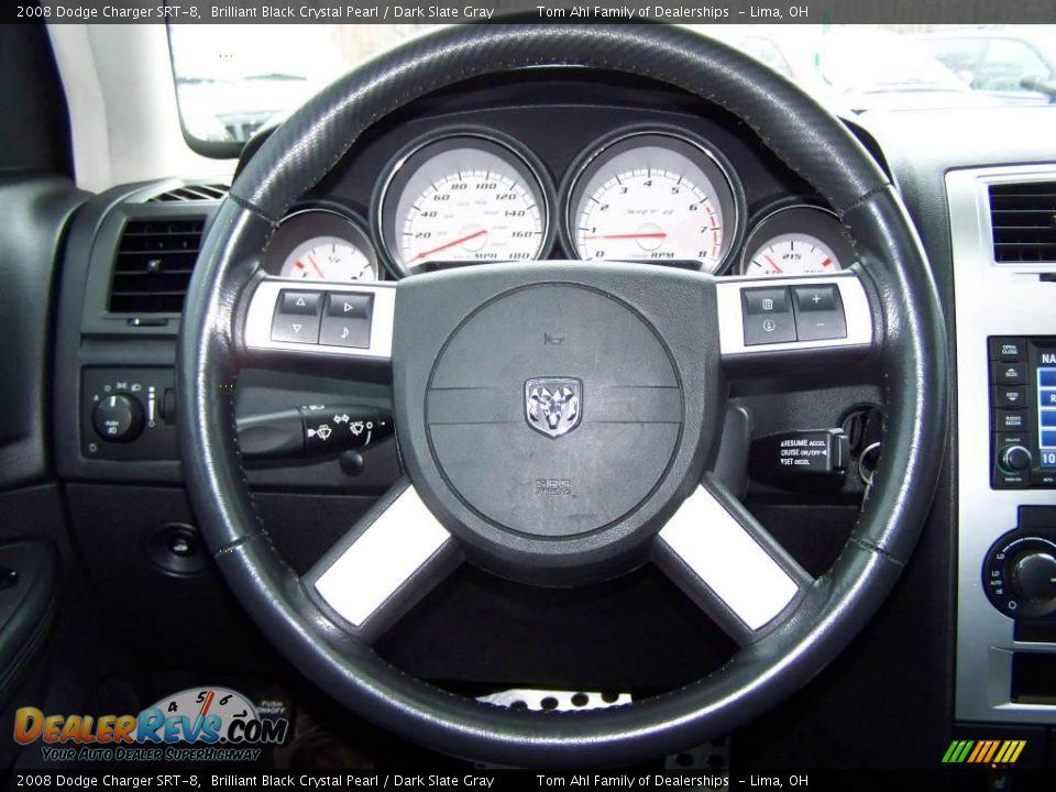 2008 Dodge Charger SRT-8 Brilliant Black Crystal Pearl / Dark Slate Gray Photo #20