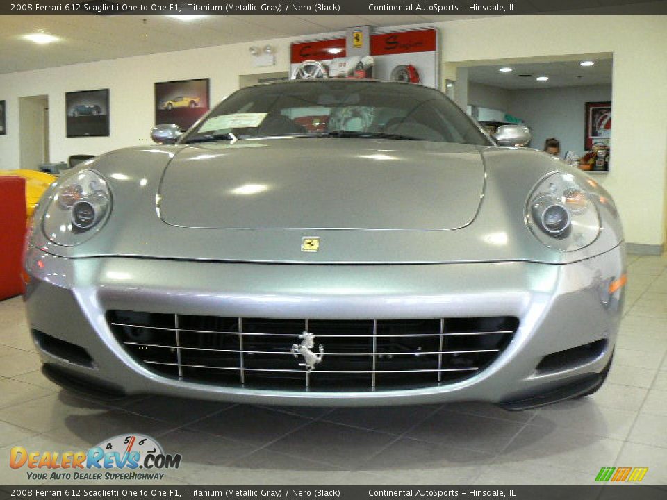 2008 Ferrari 612 Scaglietti One to One F1 Titanium (Metallic Gray) / Nero (Black) Photo #2
