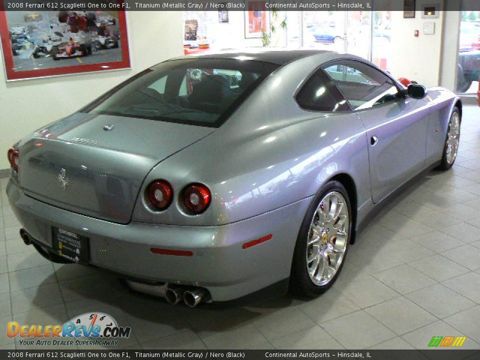 2008 Ferrari 612 Scaglietti One to One F1 Titanium (Metallic Gray) / Nero (Black) Photo #4