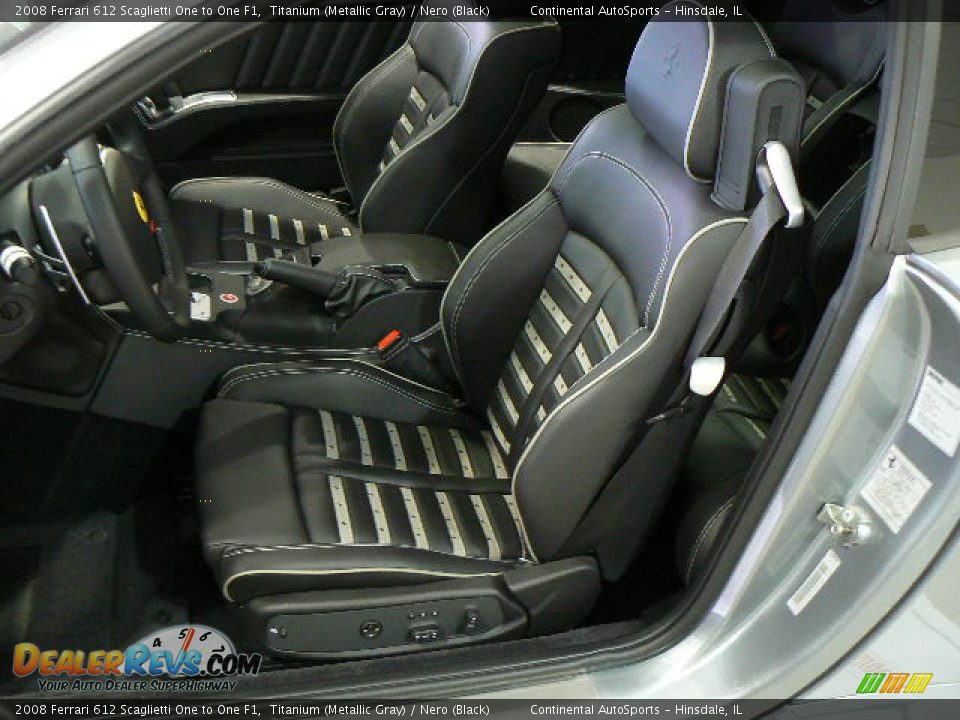 2008 Ferrari 612 Scaglietti One to One F1 Titanium (Metallic Gray) / Nero (Black) Photo #5