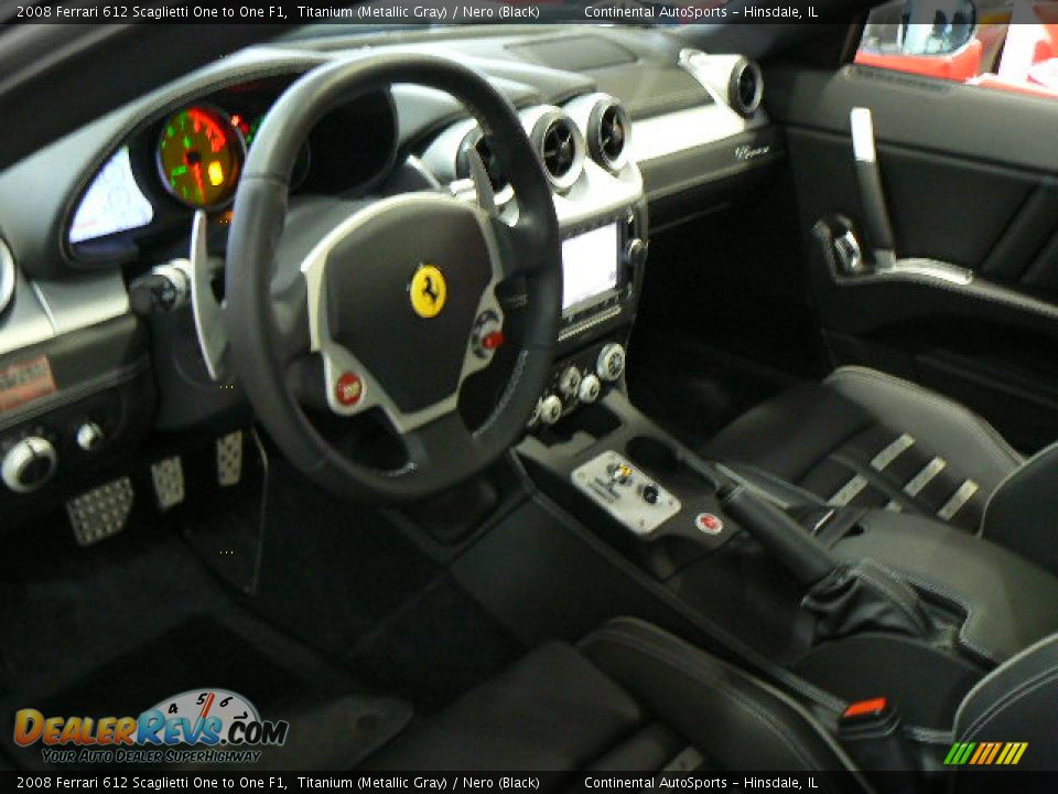 2008 Ferrari 612 Scaglietti One to One F1 Titanium (Metallic Gray) / Nero (Black) Photo #6