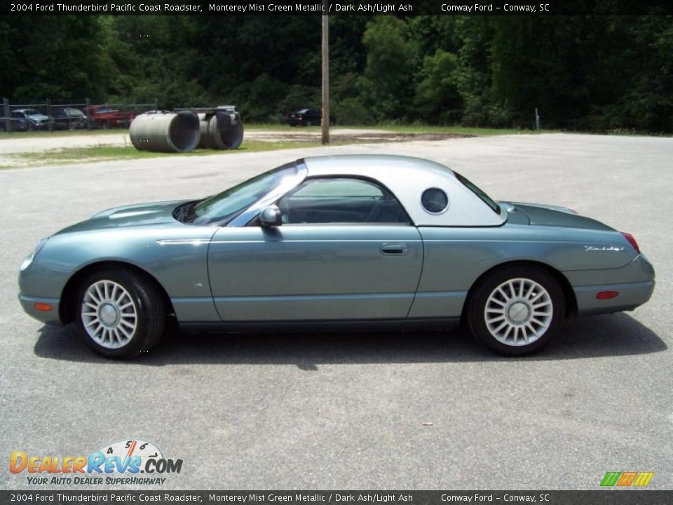 2004 Ford Thunderbird Pacific Coast Roadster Monterey Mist Green Metallic / Dark Ash/Light Ash Photo #8