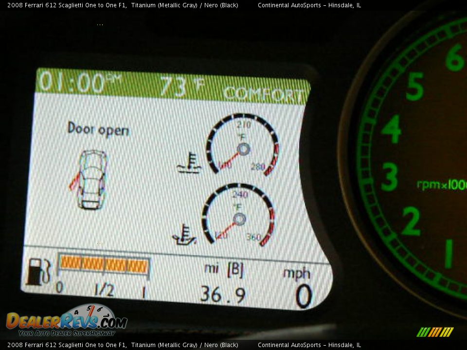 2008 Ferrari 612 Scaglietti One to One F1 Titanium (Metallic Gray) / Nero (Black) Photo #15