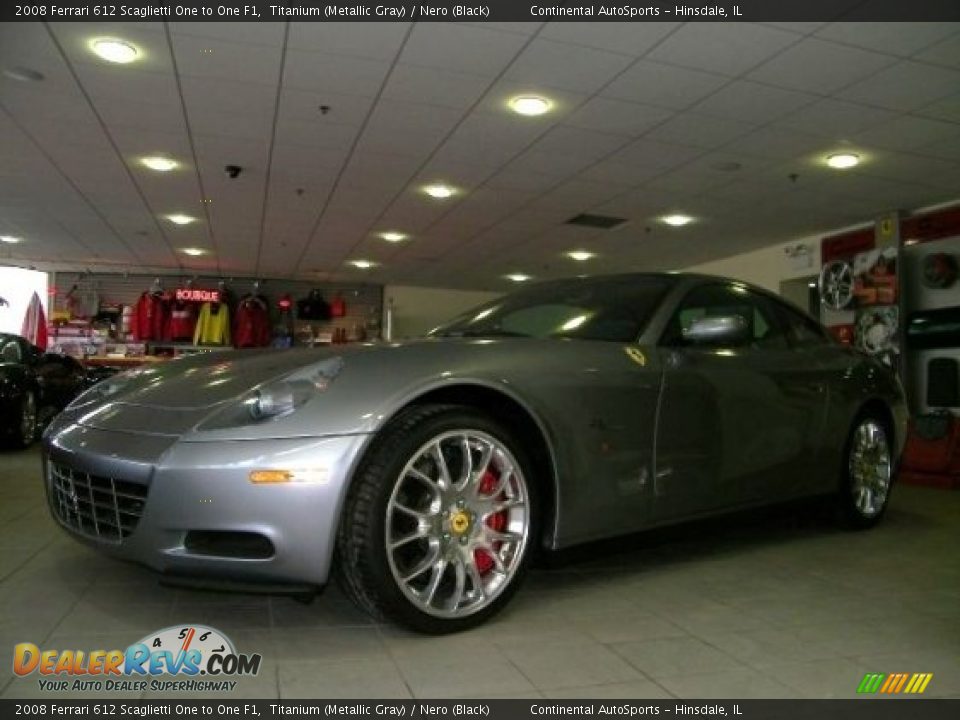 2008 Ferrari 612 Scaglietti One to One F1 Titanium (Metallic Gray) / Nero (Black) Photo #17