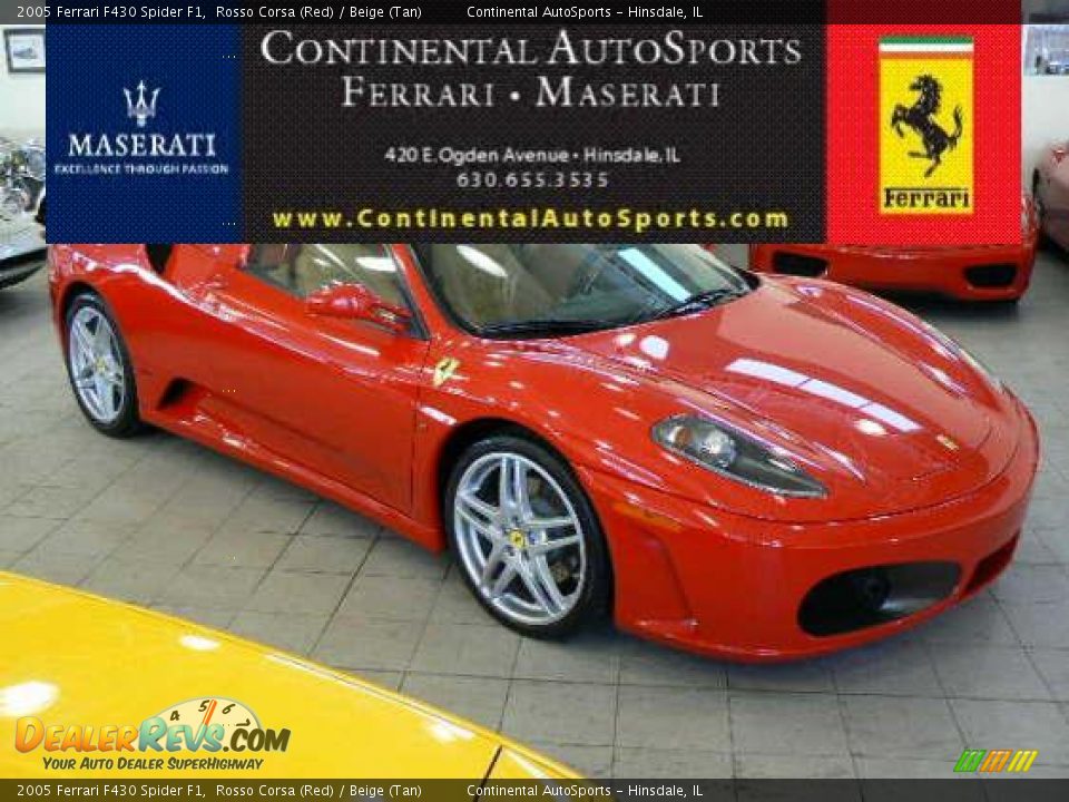 2005 Ferrari F430 Spider F1 Rosso Corsa (Red) / Beige (Tan) Photo #1
