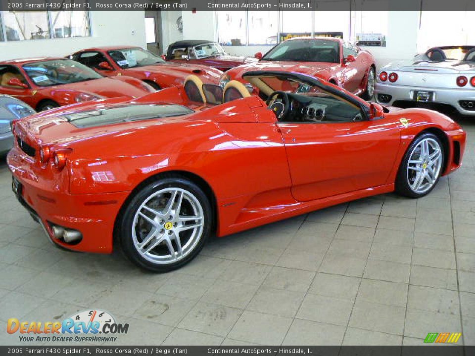 2005 Ferrari F430 Spider F1 Rosso Corsa (Red) / Beige (Tan) Photo #6