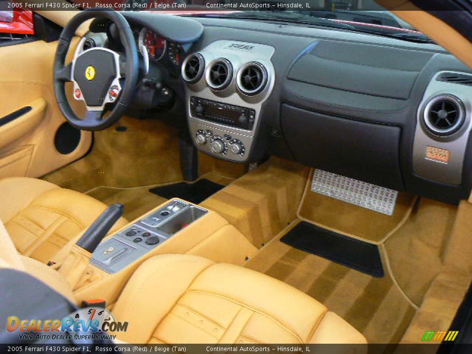 2005 Ferrari F430 Spider F1 Rosso Corsa (Red) / Beige (Tan) Photo #12