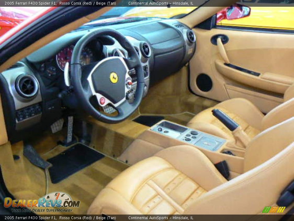 2005 Ferrari F430 Spider F1 Rosso Corsa (Red) / Beige (Tan) Photo #24