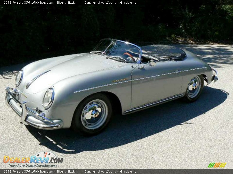 1958 Porsche 356 1600 Speedster Silver / Black Photo #2