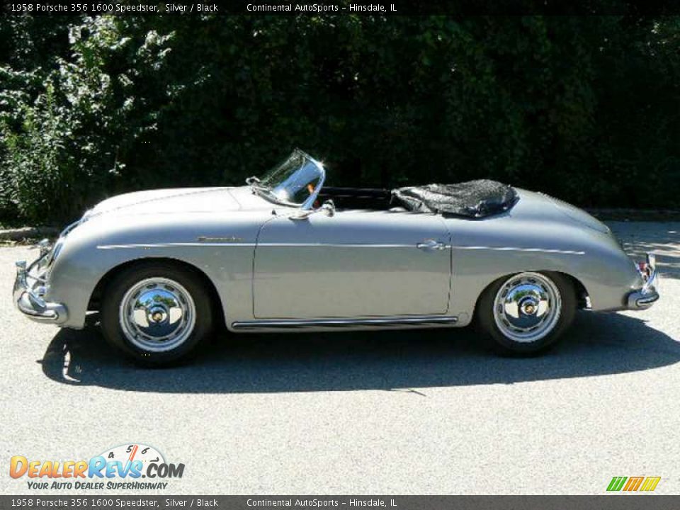 1958 Porsche 356 1600 Speedster Silver / Black Photo #3